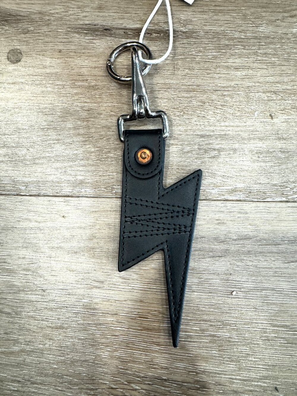 Walter Van Beirendonck Leather Lightning Bolt Keychain